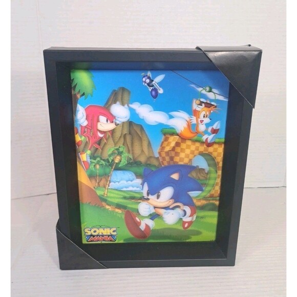 Sonic Mania 3D Hologram Wall Art Lenticular Picture Frame 11"x9" Collectible - Picture 1 of 5